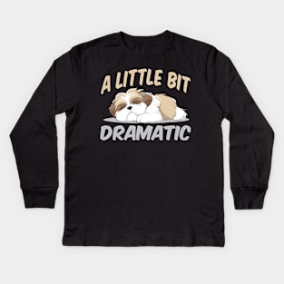 A Little Bit Dramatic Kids Long Sleeve T-Shirt